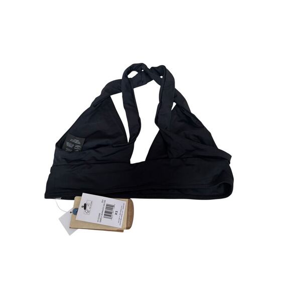 Volcom Women's Black Simply Seamless Halter Crisscross Back Swim Top Swim XS - Picture 3 of 5